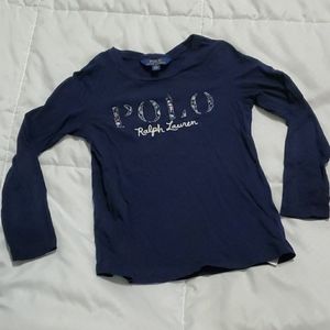Girls sz 6 long sleeve polo shirt